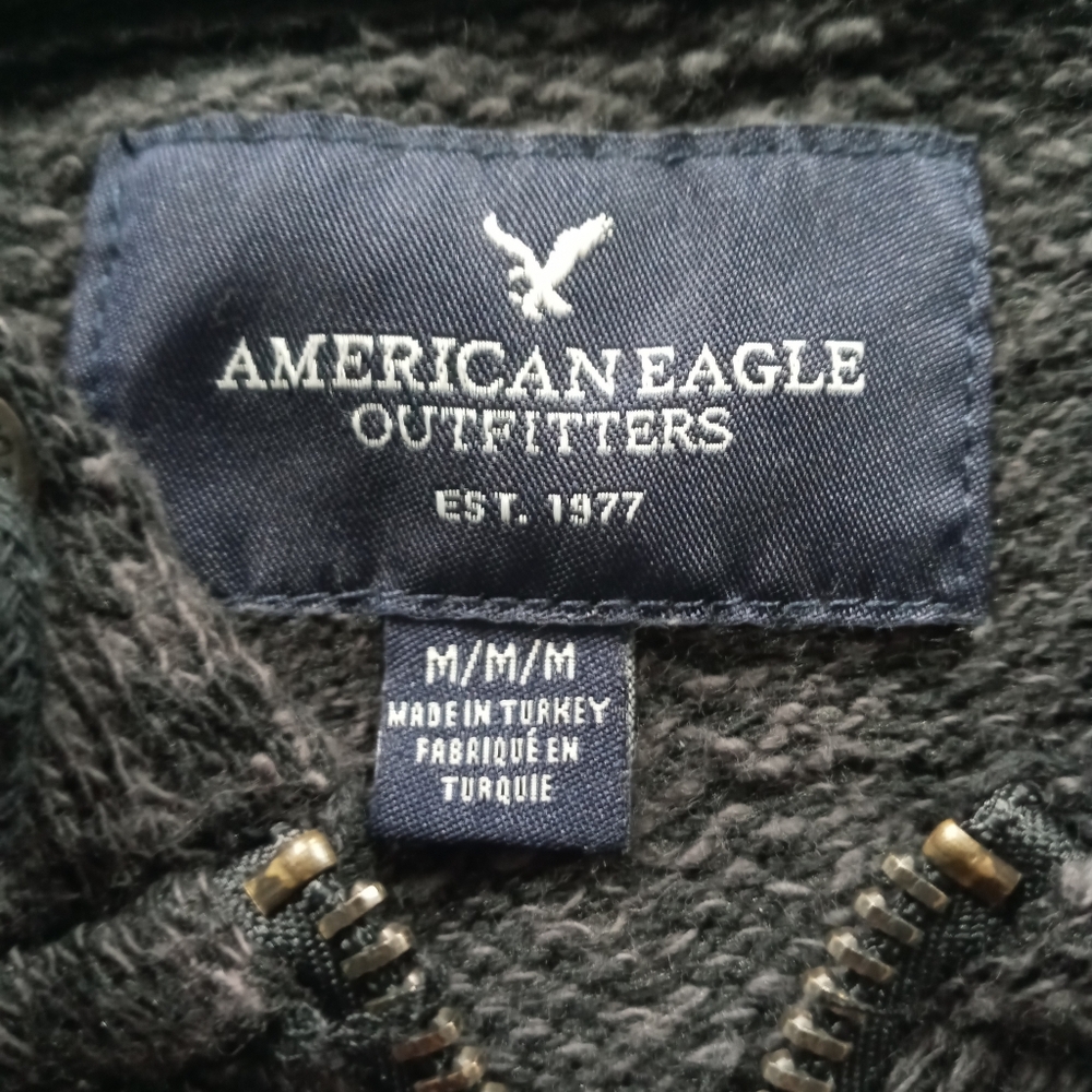 American Eagle Outfitter's Women's Sweater Jacket Hoodie, Size Medium, Black - Picture 6 of 10